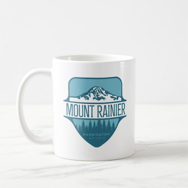 Mount Rainier Washington Bergkamm-Design Kaffeetasse (Links)