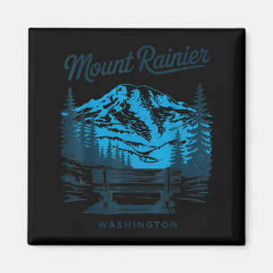 Mount Rainier Washington Vintage Reise Szene Magnet