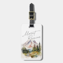 Mount Rainier Washington Wasserfarbenlandschaft