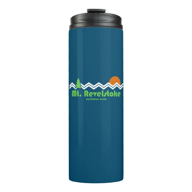 Mount Revelstok Nationalpark Retro Thermosbecher (Vorderseite)
