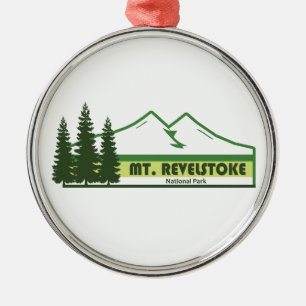 Mount Revelstoke Nationalpark Grüne Streifen Ornament Aus Metall