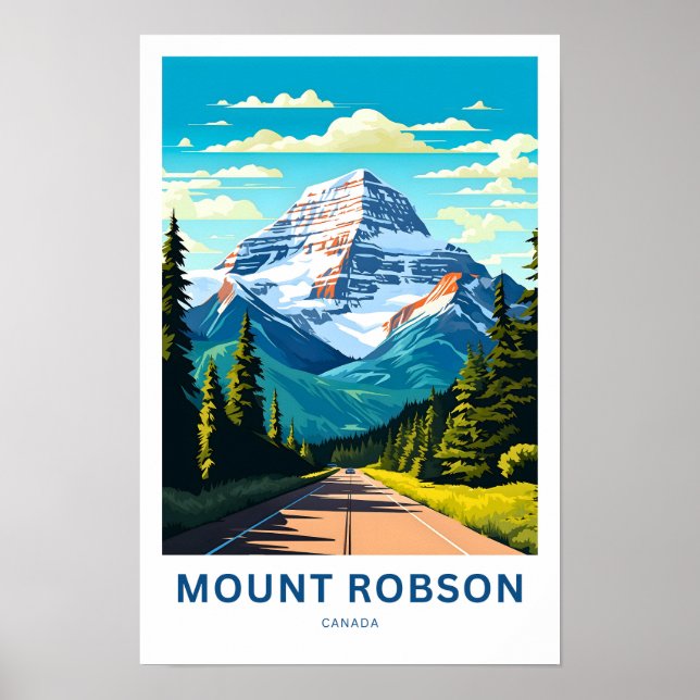 Mount Robson Canada Travel Print Poster (Vorne)