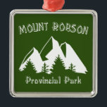 Mount Robson Provincial Park Ornament Aus Metall<br><div class="desc">Der Mount Robson Provincial Park, der zweitälteste Park des Parksystems von British Columbia, ist wirklich eines der Kronjuwelen der Welt. Der Berg, für den der Park benannt ist, bewacht den Eingang zum Western des Parks und ist der höchste Gipfel der kanadischen Rockies.</div>