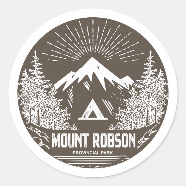 Mount Robson Provincial Park Runder Aufkleber (Vorderseite)