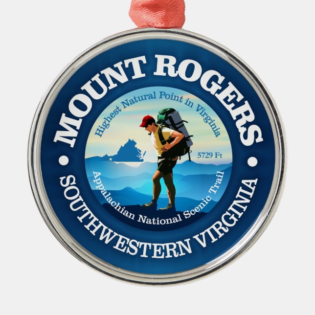 Mount Rogers (C) Ornament Aus Metall (Vorne)