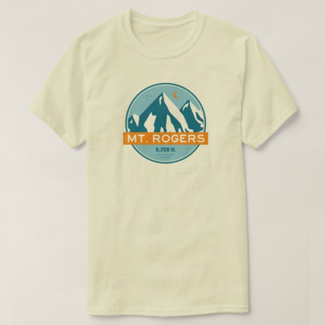 Mount Rogers Virginia Stars Moon T-Shirt (Design vorne)