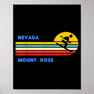 Mount Rose Tahoe Nevada Skifahren Skifahrer Ski Re Poster