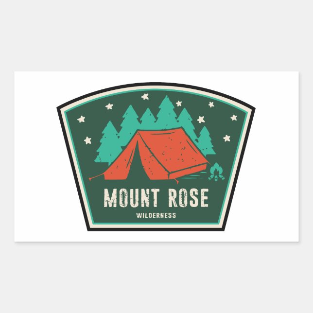 Mount Rose Wilderness Nevada Camping Rechteckiger Aufkleber (Vorderseite)