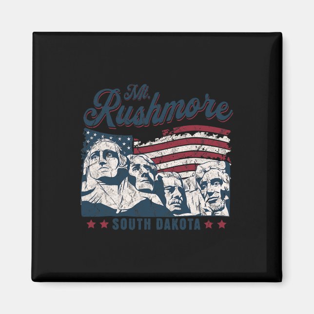 Mount Rushmore 4. Juli feiert USA-Flagge Mt Magnet (Vorne)