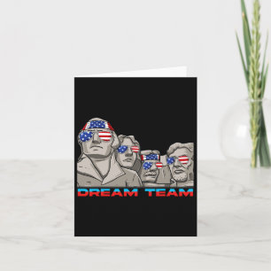 Mount Rushmore 4. Juli Funny Patriotic Preside Karte