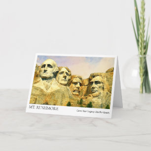 Mount Rushmore Abschluss Card - Individuelle Name Karte