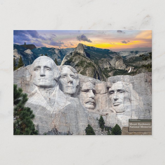 Mount Rushmore America Präsidenten Postkarte (Vorderseite)