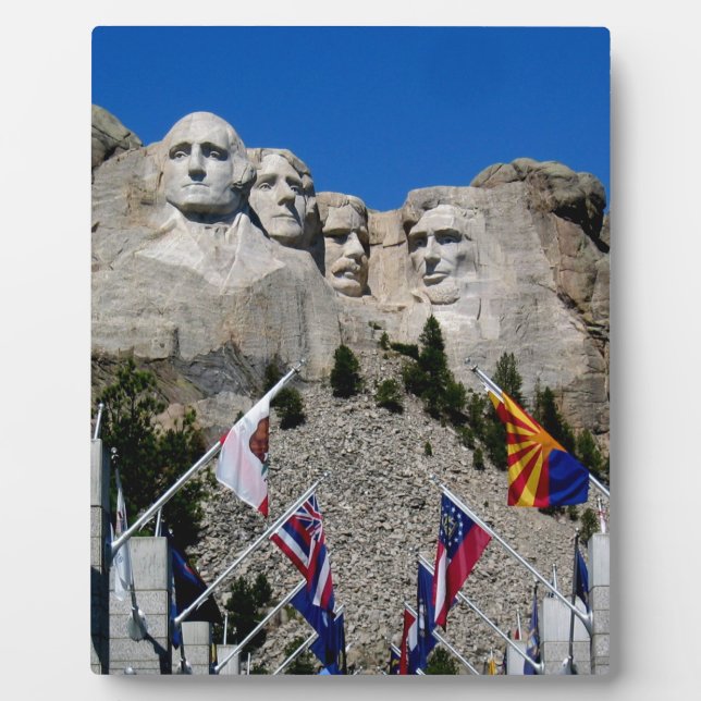 Mount Rushmore Customizable Photo Souvenir Fotoplatte (Vorderseite)