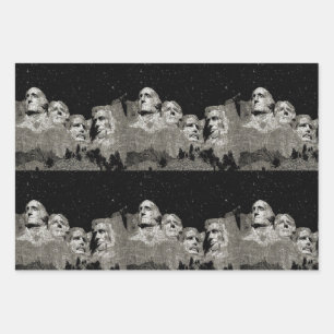Mount Rushmore, die amerikanischen Präsidenten, Geschenkpapier Set
