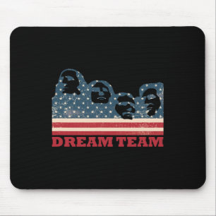 Mount Rushmore Dream Team Patriotic Usa Flagge Ame Mousepad