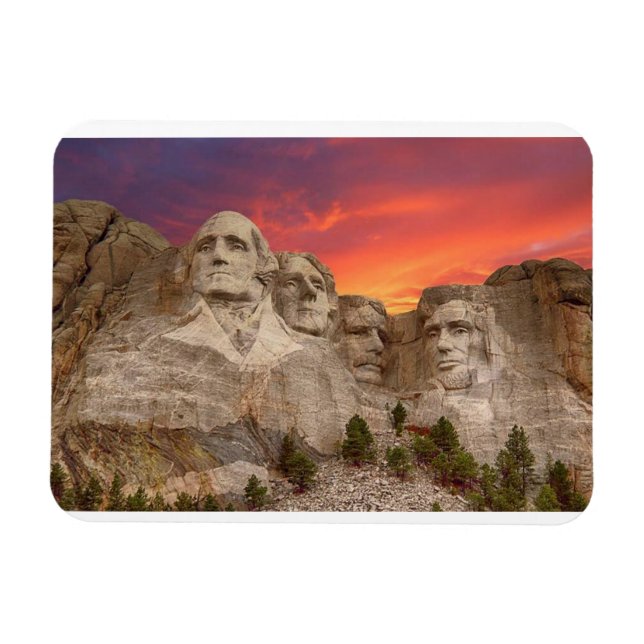 Mount Rushmore Flexibleres Magnet (Horizontal)