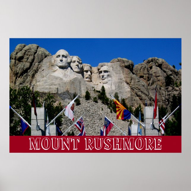 Mount Rushmore individualisierbares Foto Souvenir Poster (Vorne)