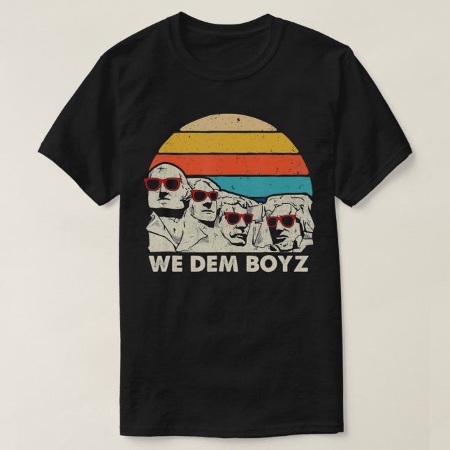 Mount Rushmore Juli Vierte US-amerikanische Flagge T-Shirt (Design vorne)