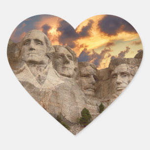 Mount Rushmore National Memorial Herz-Aufkleber
