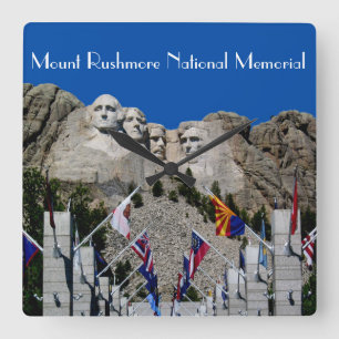 Mount Rushmore National Memorial South Dakota Quadratische Wanduhr