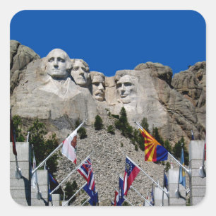 Mount Rushmore National Memorial South Dakota Quadratischer Aufkleber