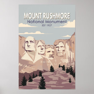 Mount Rushmore National Monument South Dakota Poster