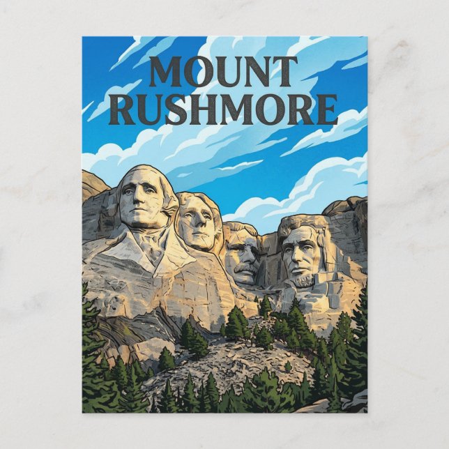 Mount Rushmore Postkarte (Vorderseite)