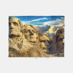 Mount Rushmore Präsidentendenkmal Fleecedecke