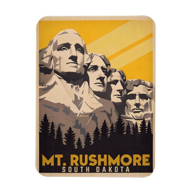 Mount Rushmore, South Dakota Magnet (Vertikal)