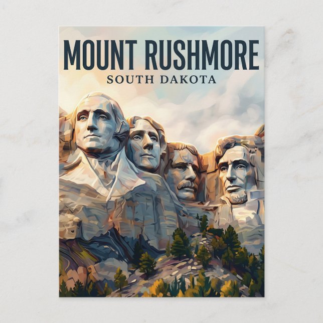 Mount Rushmore South Dakota Postkarte (Vorderseite)