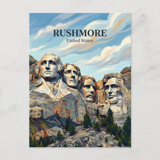 Mount Rushmore South Dakota Postkarte (Vorderseite)