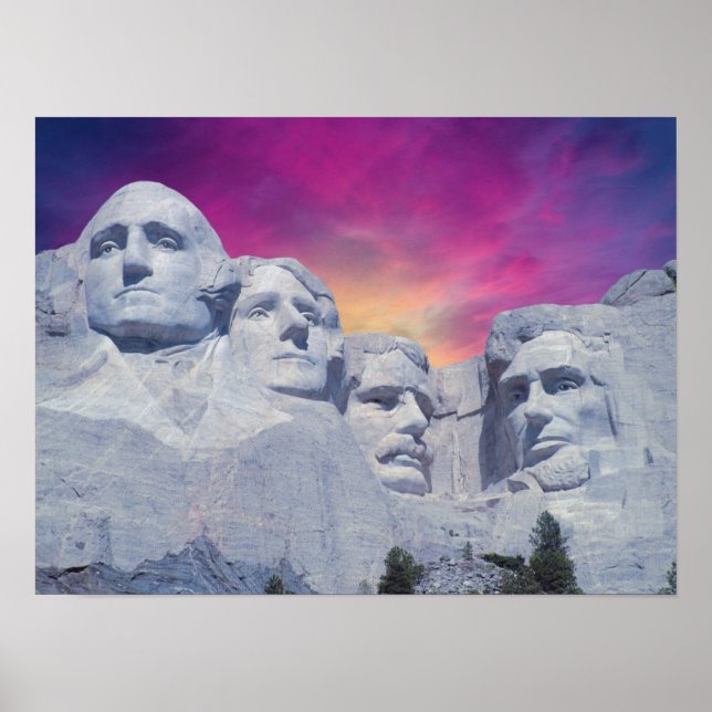 Mount Rushmore, South Dakota, Präsidenten der USA Poster (Vorne)