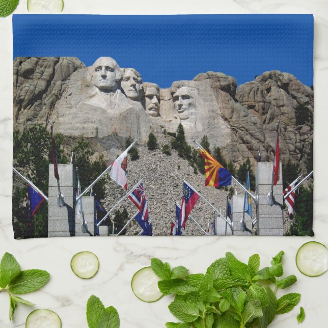 Mount Rushmore South Dakota Souvenir Küchentuch (Gefaltet)