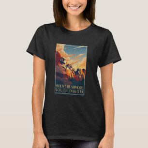 Mount Rushmore South Dakota Vintag Grunge Poster T-Shirt
