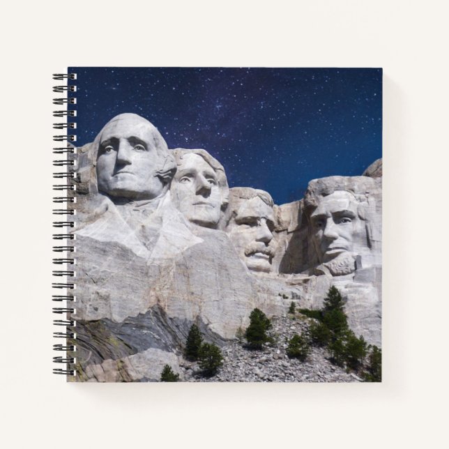 Mount Rushmore Timelapse Sky Notizbuch (Vorderseite)