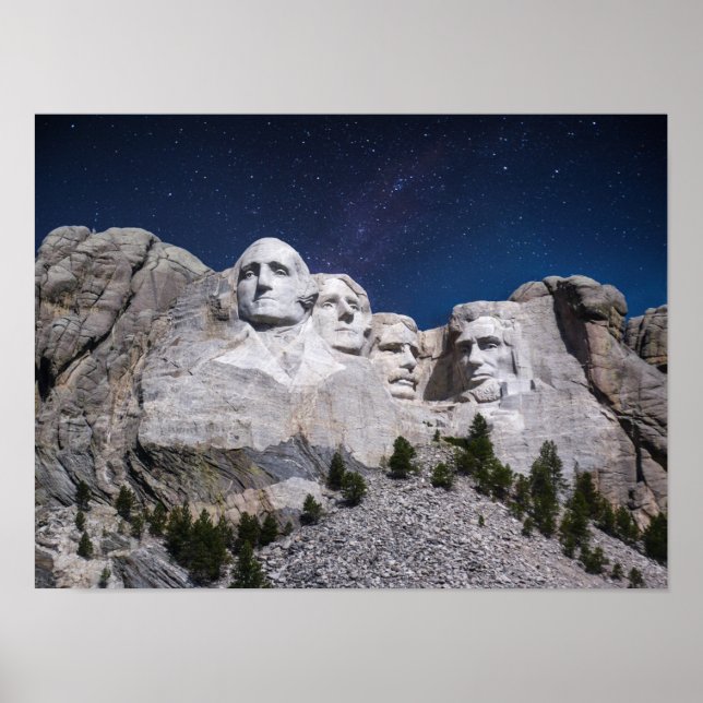 Mount Rushmore Timelapse Sky Poster (Vorne)