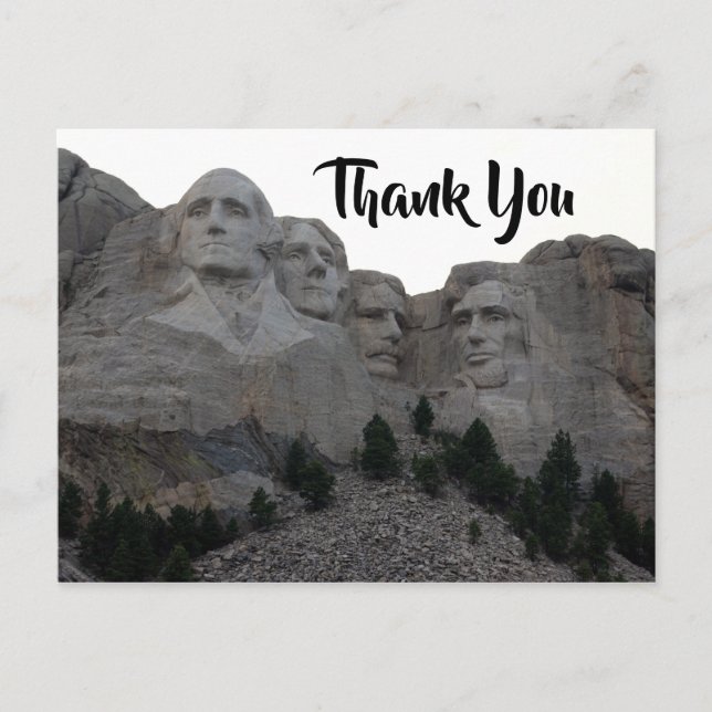 Mount Rushmore Vielen Dank Postkarte (Vorderseite)
