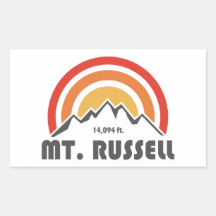 Mount Russell Kalifornien Rechteckiger Aufkleber
