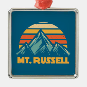 Mount Russell Kalifornien Retro Türkis Ornament Aus Metall