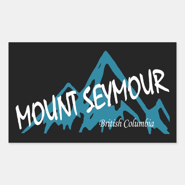 Mount Seymour Mountains Rechteckiger Aufkleber (Vorderseite)