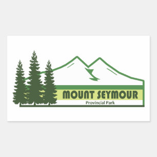 Mount Seymour Provincial Park Grüne Streifen Rechteckiger Aufkleber