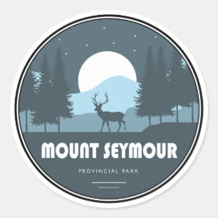 Mount Seymour Provincial Park Hirsche Runder Aufkleber