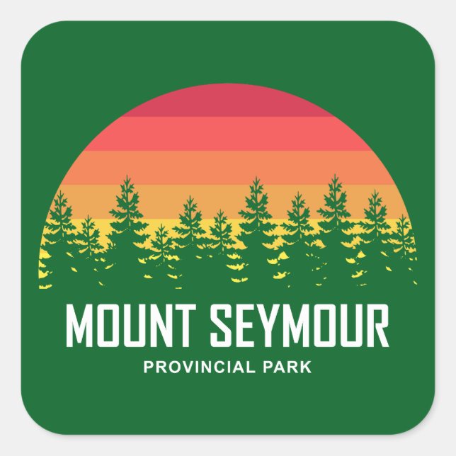 Mount Seymour Provincial Park Quadratischer Aufkleber (Vorderseite)