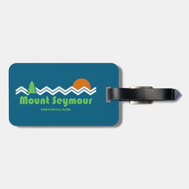Mount Seymour Provincial Park Retro Gepäckanhänger (Rückseite horizontal)
