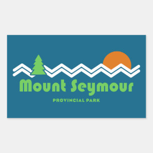 Mount Seymour Provincial Park Retro Rechteckiger Aufkleber