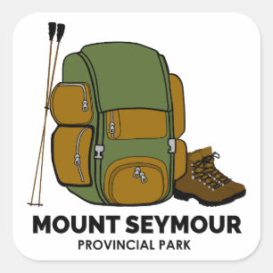 Mount Seymour Provincial Park Rucksacktour Quadratischer Aufkleber