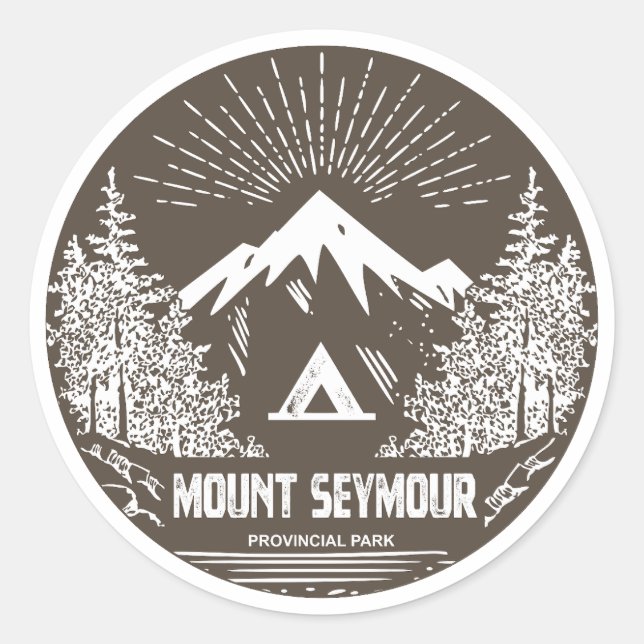 Mount Seymour Provincial Park Runder Aufkleber (Vorderseite)