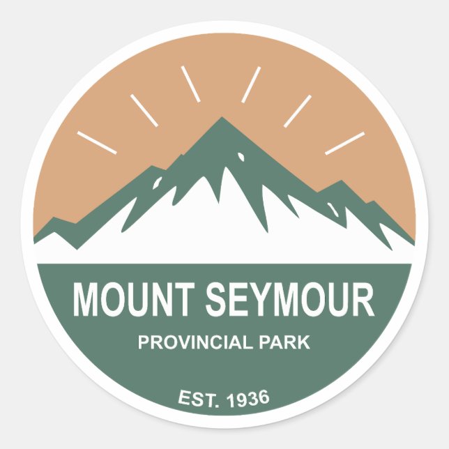 Mount Seymour Provincial Park Runder Aufkleber (Vorderseite)