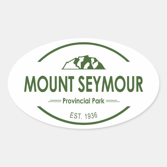 Mount Seymour Provincialpark Ovaler Aufkleber (Vorderseite)