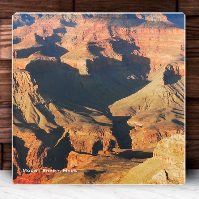 Mount Sharp auf dem Planeten Mars Foto Glasuntersetzer (Von Creator hochgeladen)